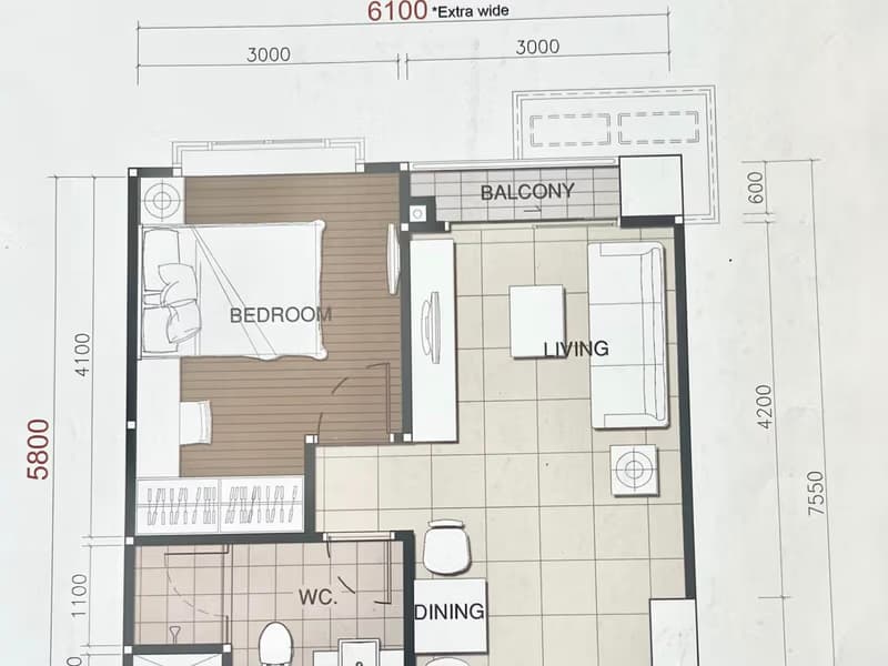 1 Bed Condo for Sale in Ratchathewi
