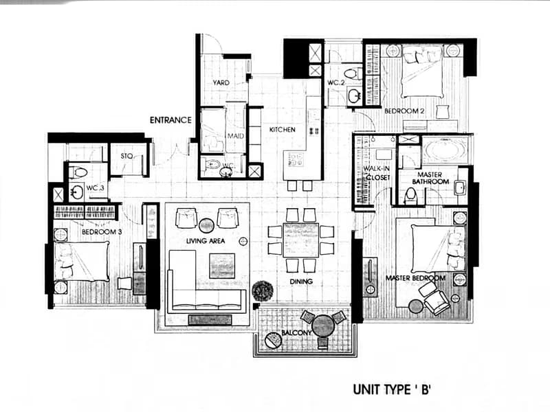 3 Bed Condo for Sale  Near Thong Lo BTS