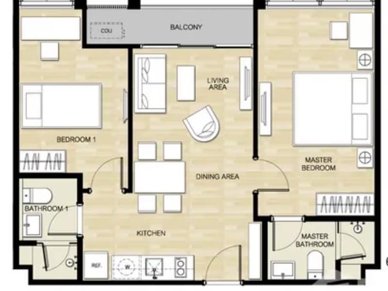2 Bed Condo for Rent in Watthana