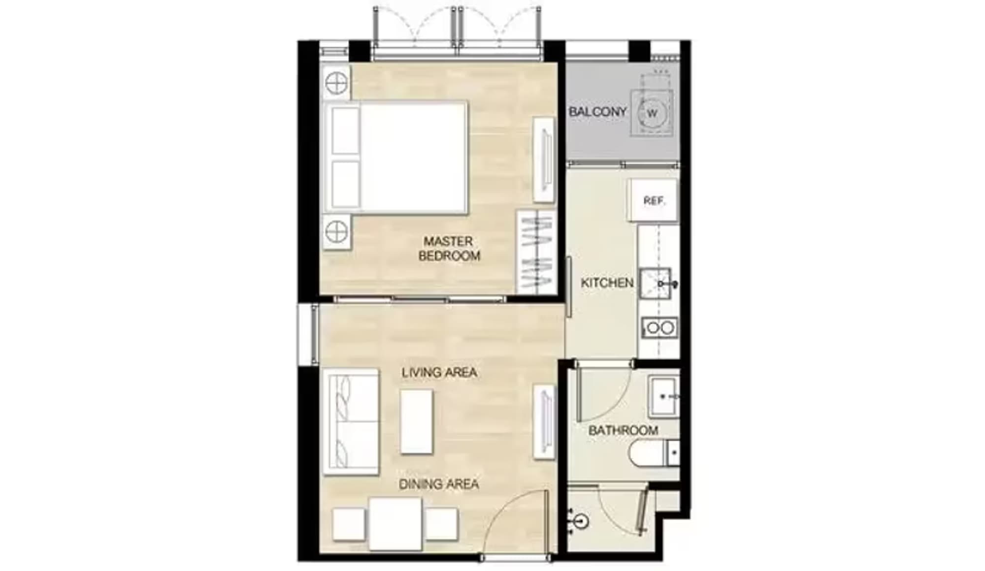 1 Bedroom Condo - Image 2