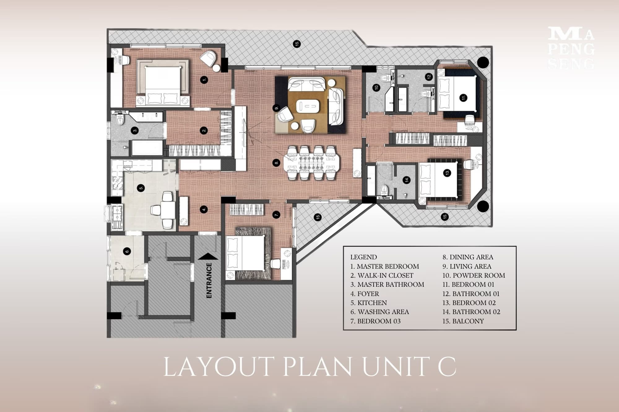 3 Bed Condo for Rent in Watthana - Image 13