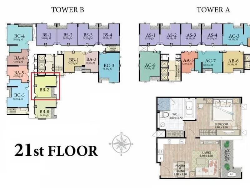 1 Bed Condo for Rent and Sale  Near Chit Lom BTS