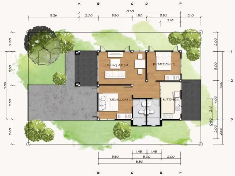 2 Bedroom House