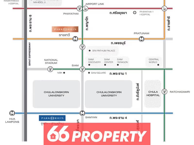 Condo for Rent, Sale at Park Origin Chula-Samyan