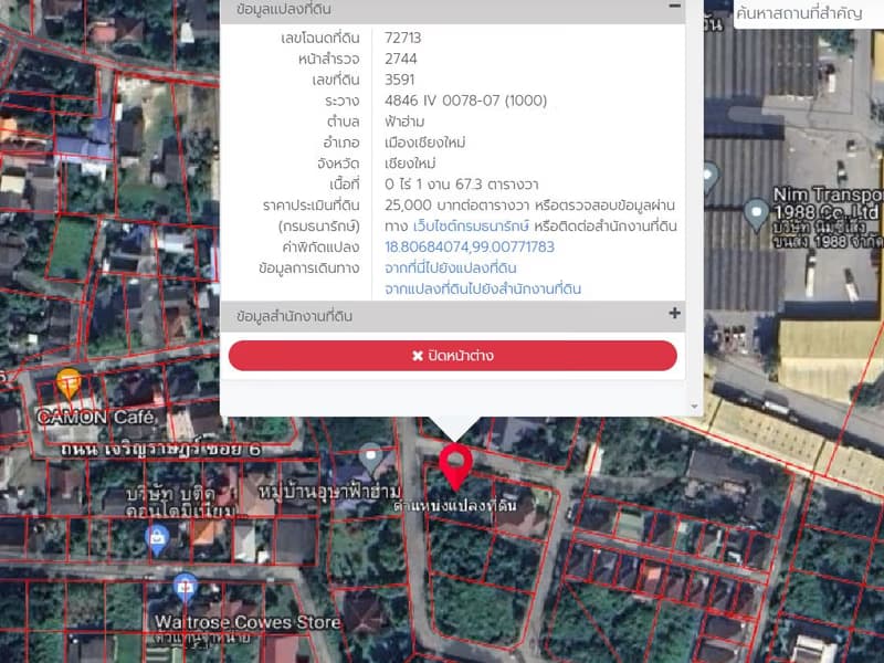 Beautiful Corner Plot for Sale in Fa Haam, Chiang Mai