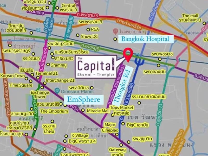 Condo for Rent at The Capital Ekamai-Thonglor  