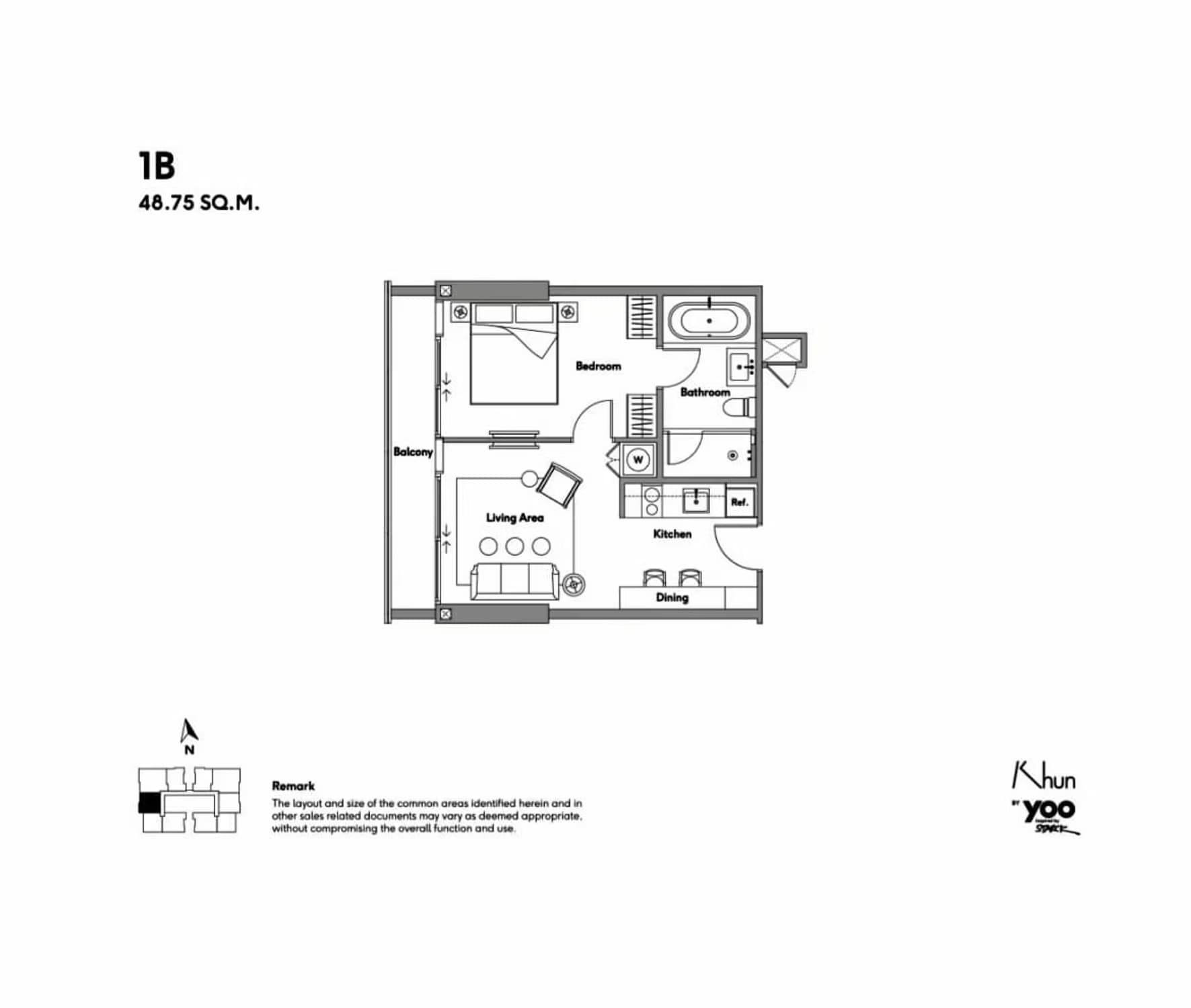 1 ห้องนอน Condo สำหรับ ขาย ใน วัฒนา - Image 9