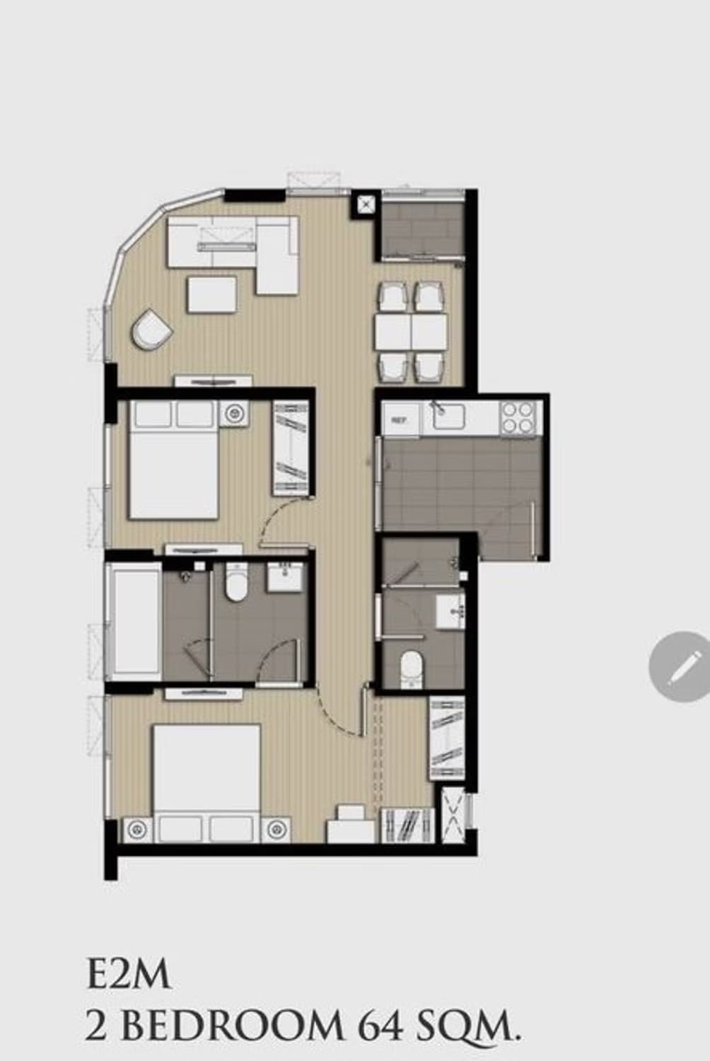 2 ห้องนอน Condo สำหรับ จำหน่าย ใน คลองเตย - Image 10