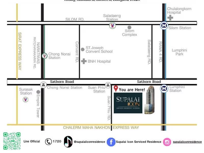 2 Bed Condo for Rent in Sathon