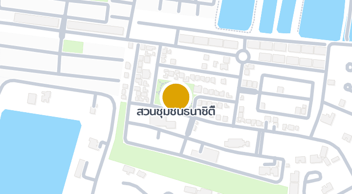 Map showing สวนชุมชนธนาซิตี้