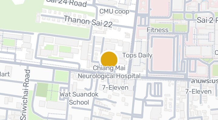 显示Chiang Mai Neurological Hospital的地图