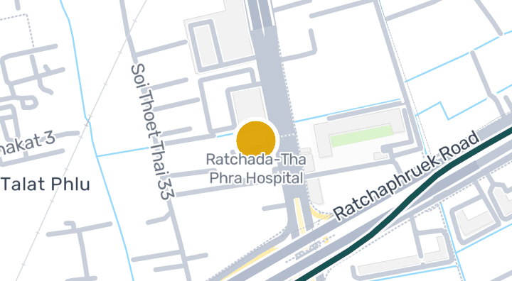 Map showing Ratchada-Tha Phra Hospital