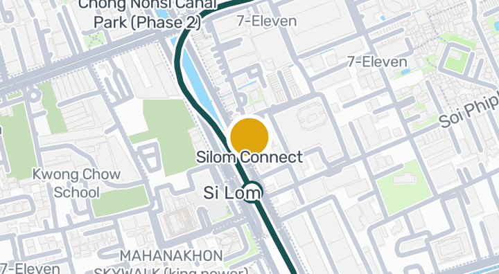 Map showing Silom Connect
