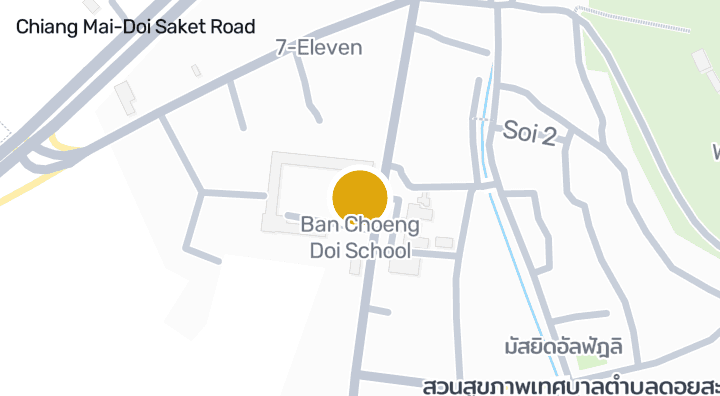Map showing Ban Choeng Doi School