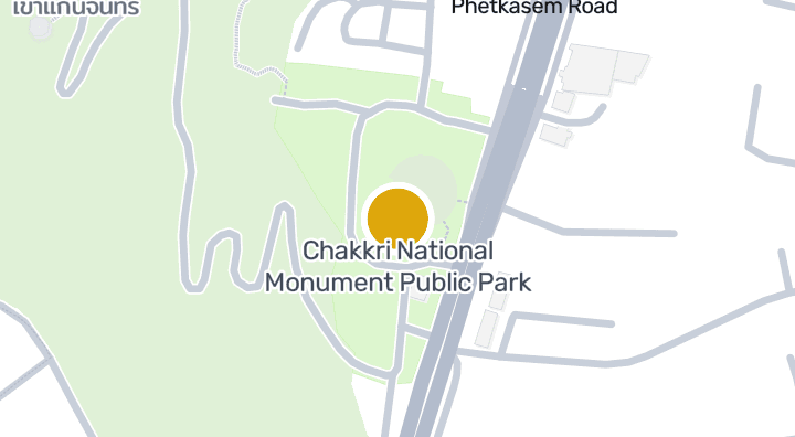 显示Chakkri National Monument Public Park的地图