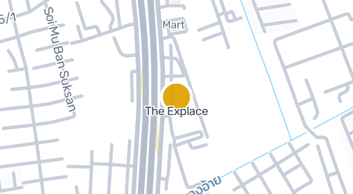 Map showing The Explace