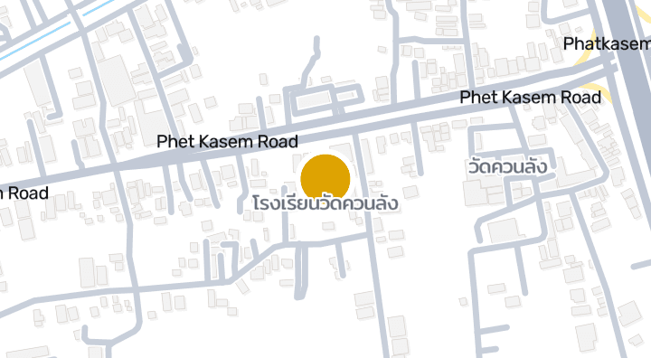 แผนที่แสดงโรงเรียนวัดควนลัง