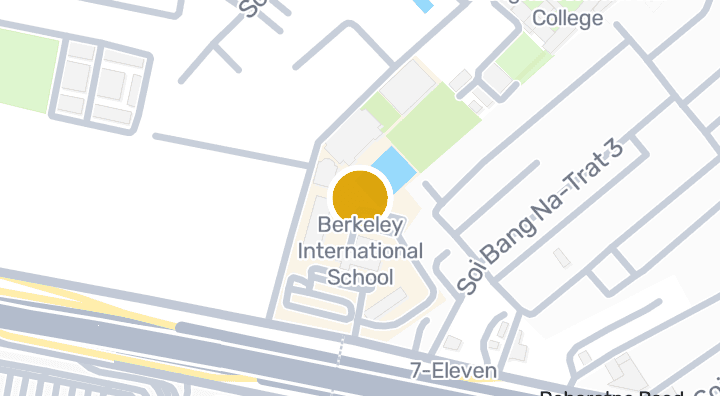 Map showing Berkeley International School