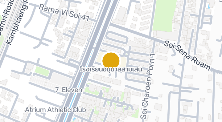 Map showing โรงเรียนอนุบาลสามเสน