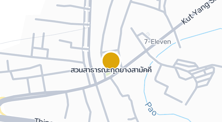 แผนที่แสดงสวนสาธารณะกุดยางสามัคคี