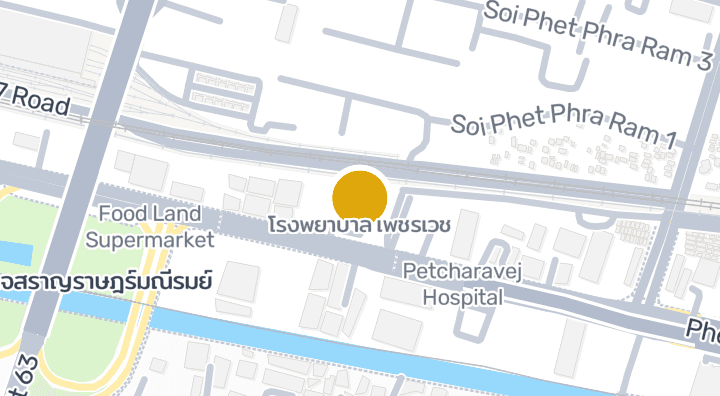 Map showing โรงพยาบาล เพชรเวช