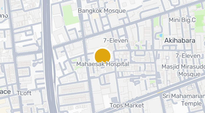 Map showing Mahaesak Hospital