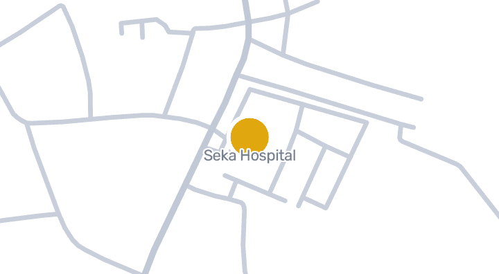 แผนที่แสดงSeka Hospital