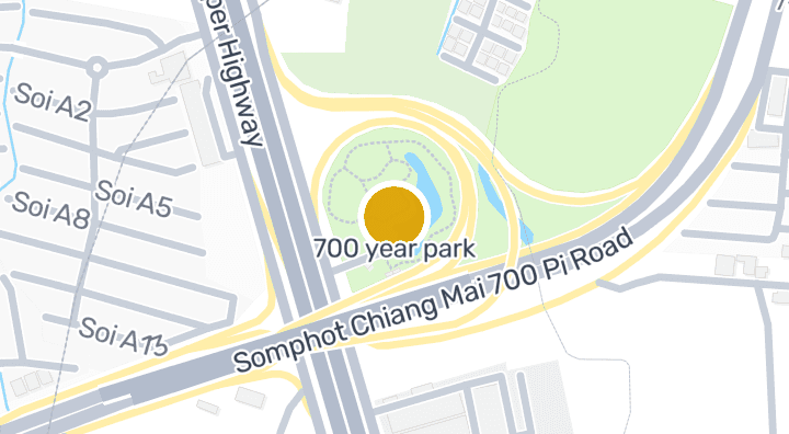 Map showing 700 year park