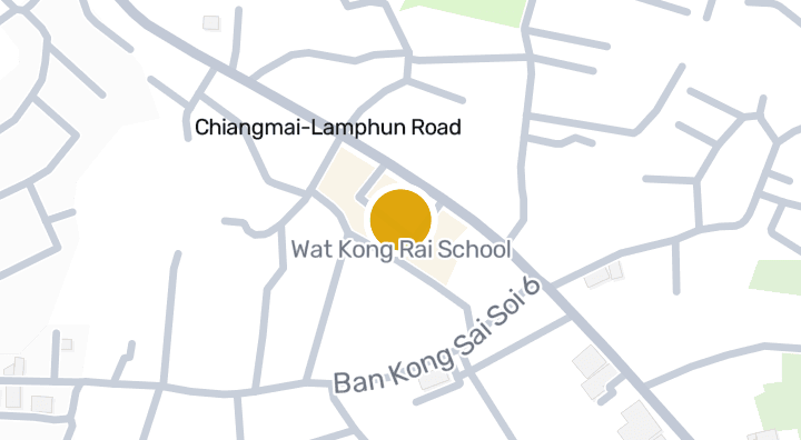 Map showing Wat Kong Rai School