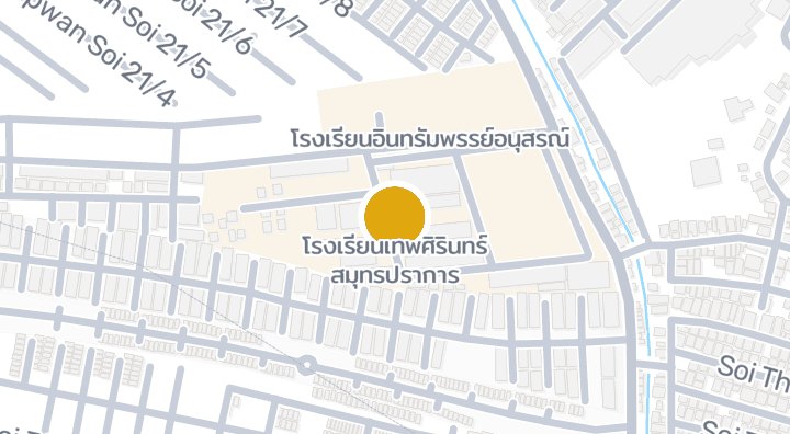 Map showing โรงเรียนเทพศิรินทร์ สมุทรปราการ