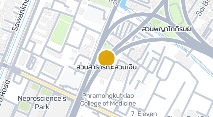 Map showing สวนสาธารณะสวนเงิน