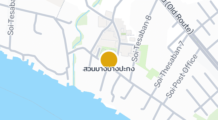 แผนที่แสดงสวนบางบางปะกง