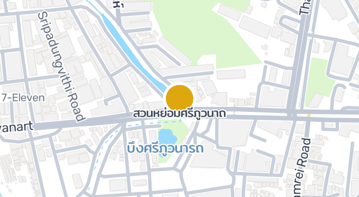 แผนที่แสดงสวนหย่อมศรีภูวนาถ