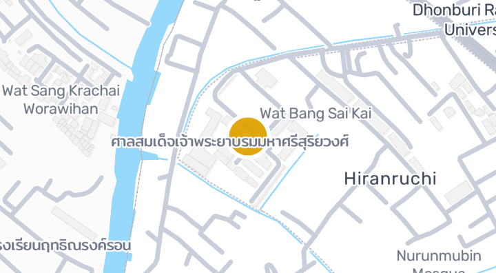 Map showing Bansomdejchaopraya Rajabhat University