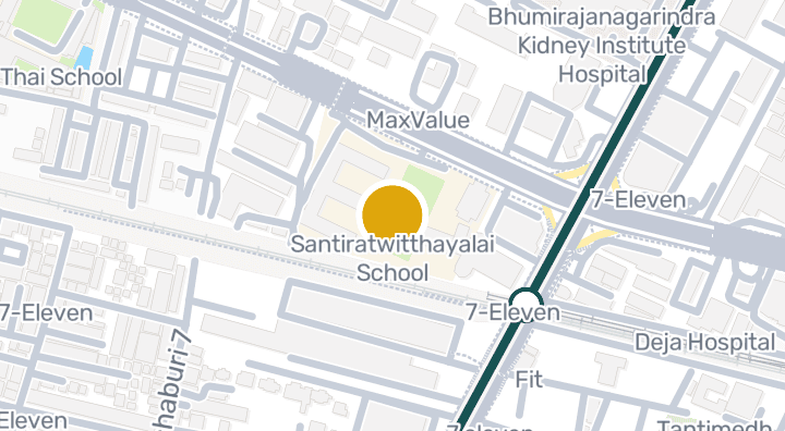 Map showing Santiratwitthayalai School