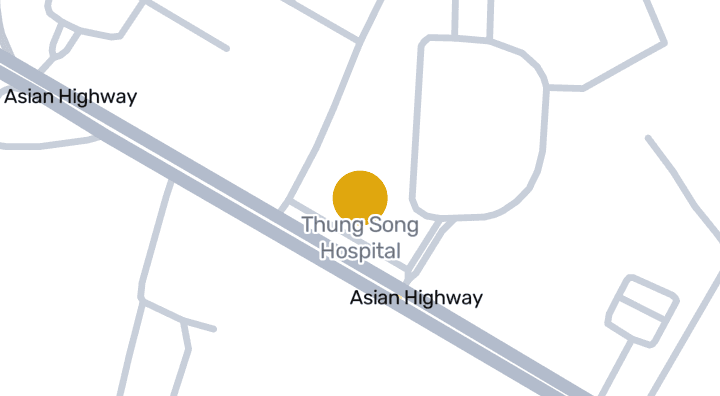 แผนที่แสดงโรงพยาบาลทุ่งสง