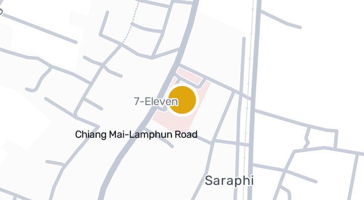 Map showing Saraphi Hospital