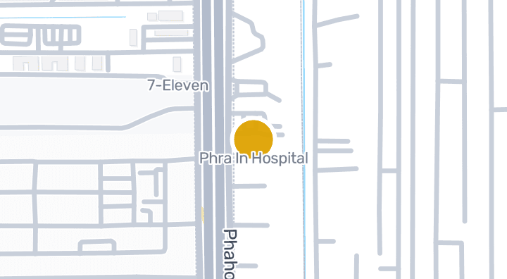 显示Phra In Hospital的地图