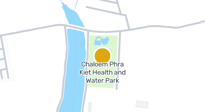 แผนที่แสดงสวนสุขภาพและสวนน้ำเฉลิมพระเกียรติ เทศบาลเมืองอ่างทอง