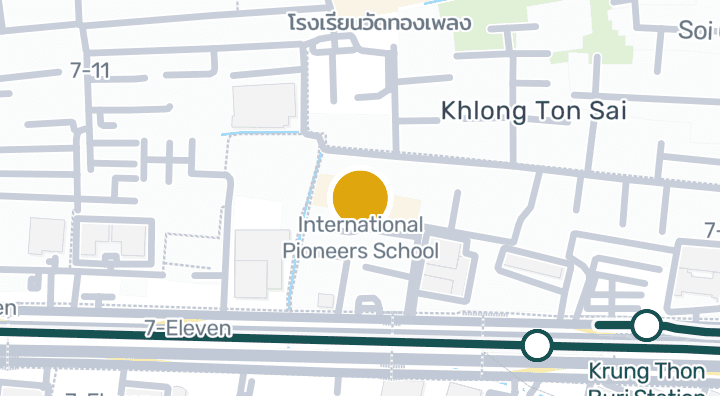 Map showing International Pioneers School