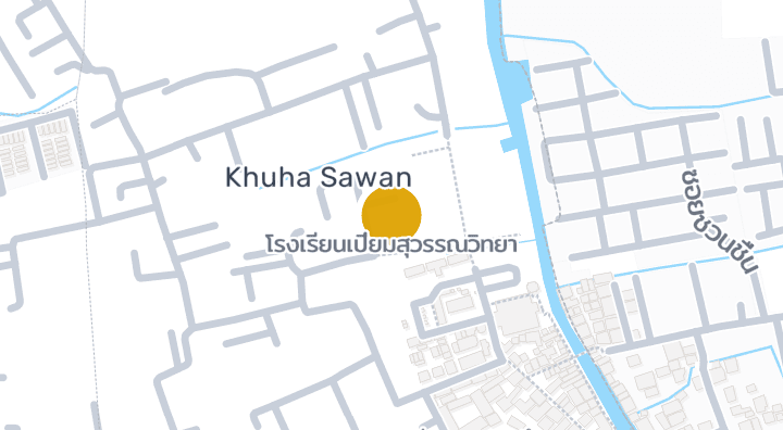 Map showing โรงเรียนเปี่ยมสุวรรณวิทยา