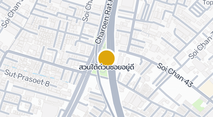 Map showing สวนใต้ด่วนซอยอยู่ดี