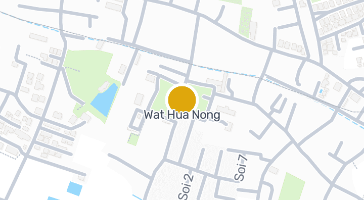 Map showing Wat Hua Nong