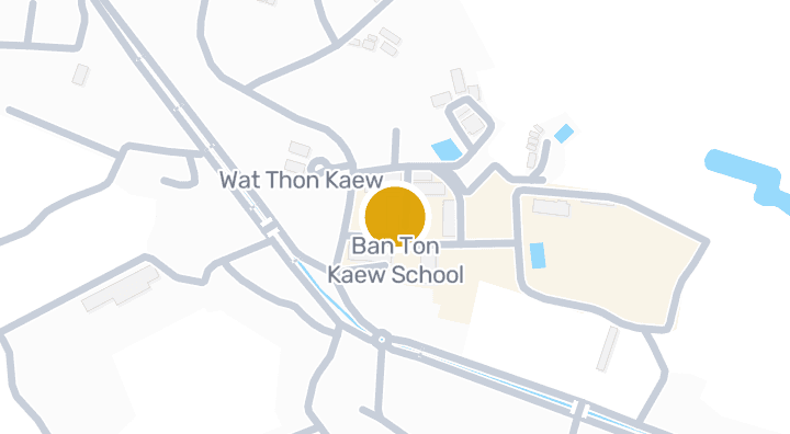 Map showing Ban Ton Kaew School