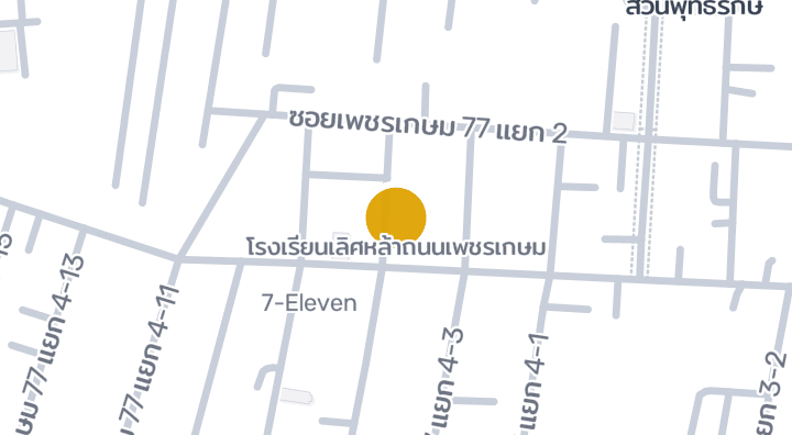 แผนที่แสดงโรงเรียนเลิศหล้าถนนเพชรเกษม
