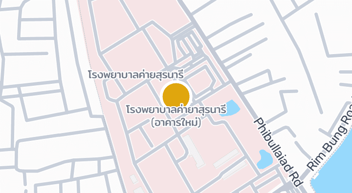 แผนที่แสดงโรงพยาบาลค่ายาสุรนารี (อาคารใหม่)