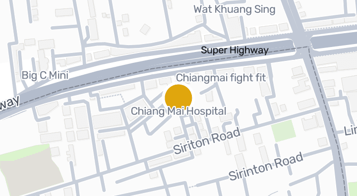 แผนที่แสดงโรงพยาบาลเชียงใหม่