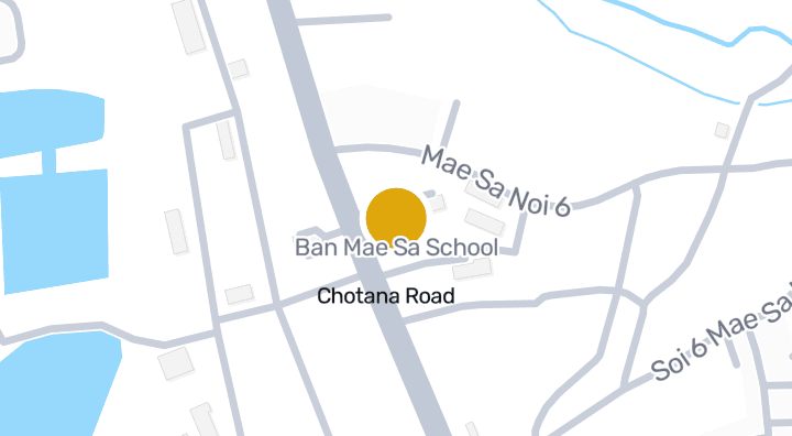 Map showing Ban Mae Sa School
