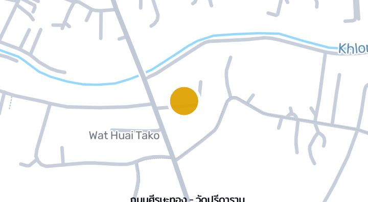 Map showing Wat Huai Tako School