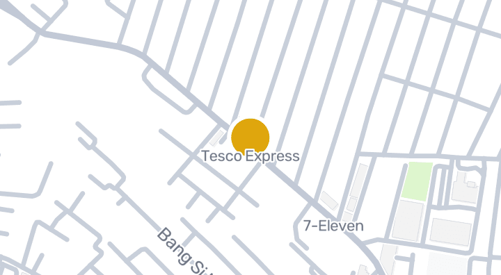 显示Tesco Express的地图